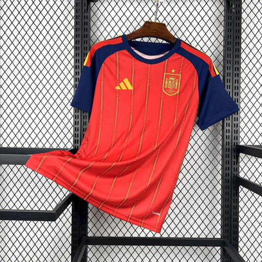 Camisa Seleção da Espanha I 2026 - Masculina Adidas Torcedor - Vermelho e Azul